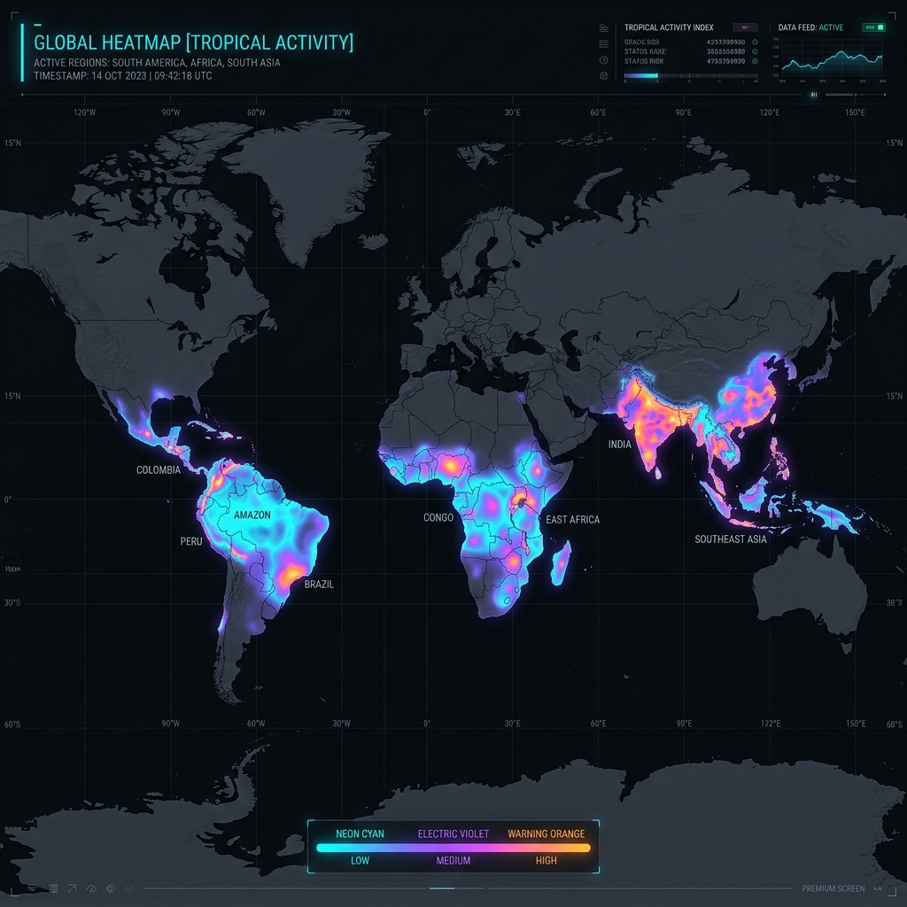 MosquitoInfo Global Vector Surveillance & Risk Mapping Platform Mockup